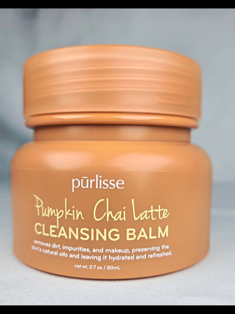 Purlisse Pumpkin Chai Latte Cleansing Balm 2.7 oz Makeup Remover Hydrating